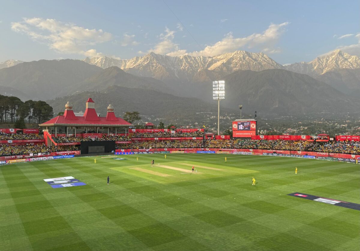 Dharamshala hybrid grass cricket pitch