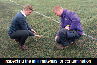 inspecting-the-infill-materials-for-contamination, sis pitches, 