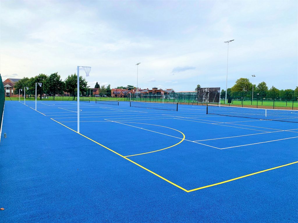 Warwick school tennis court SIS Pitches