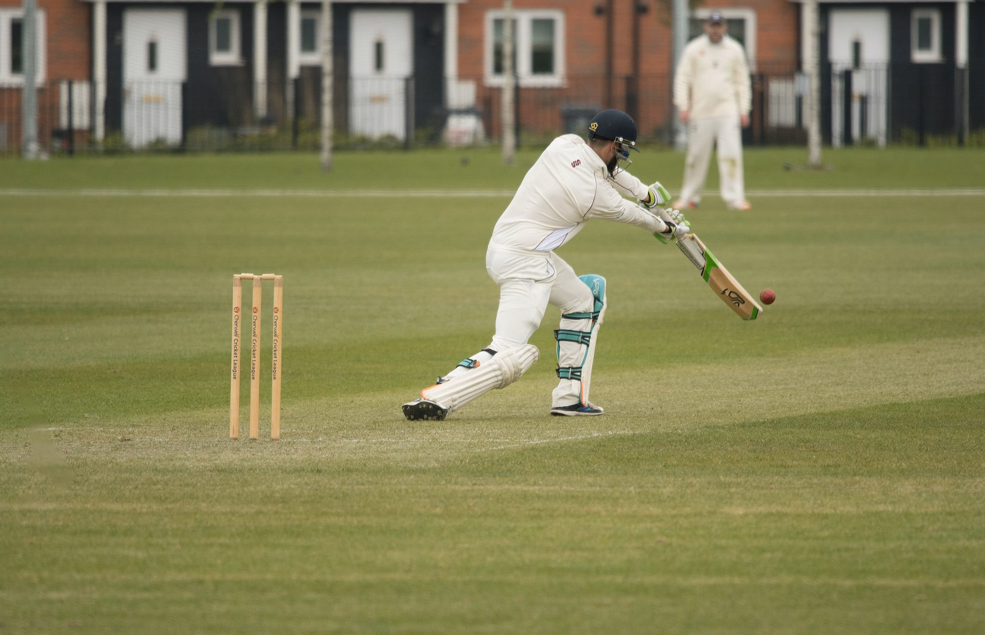 Natural grass cricket pitch